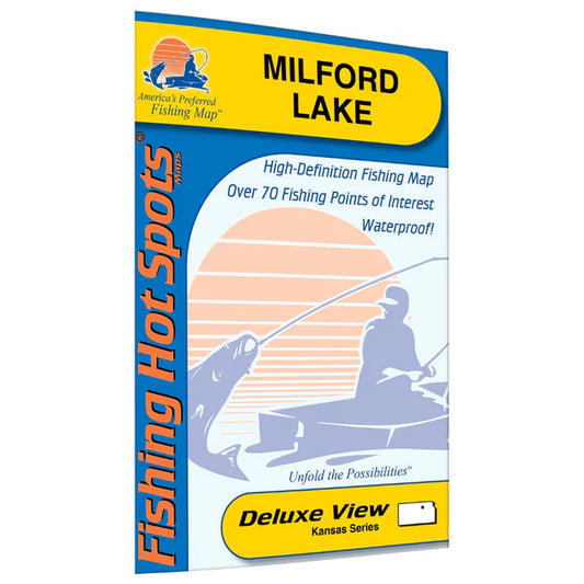 Milford Lake Fishing Map-M388