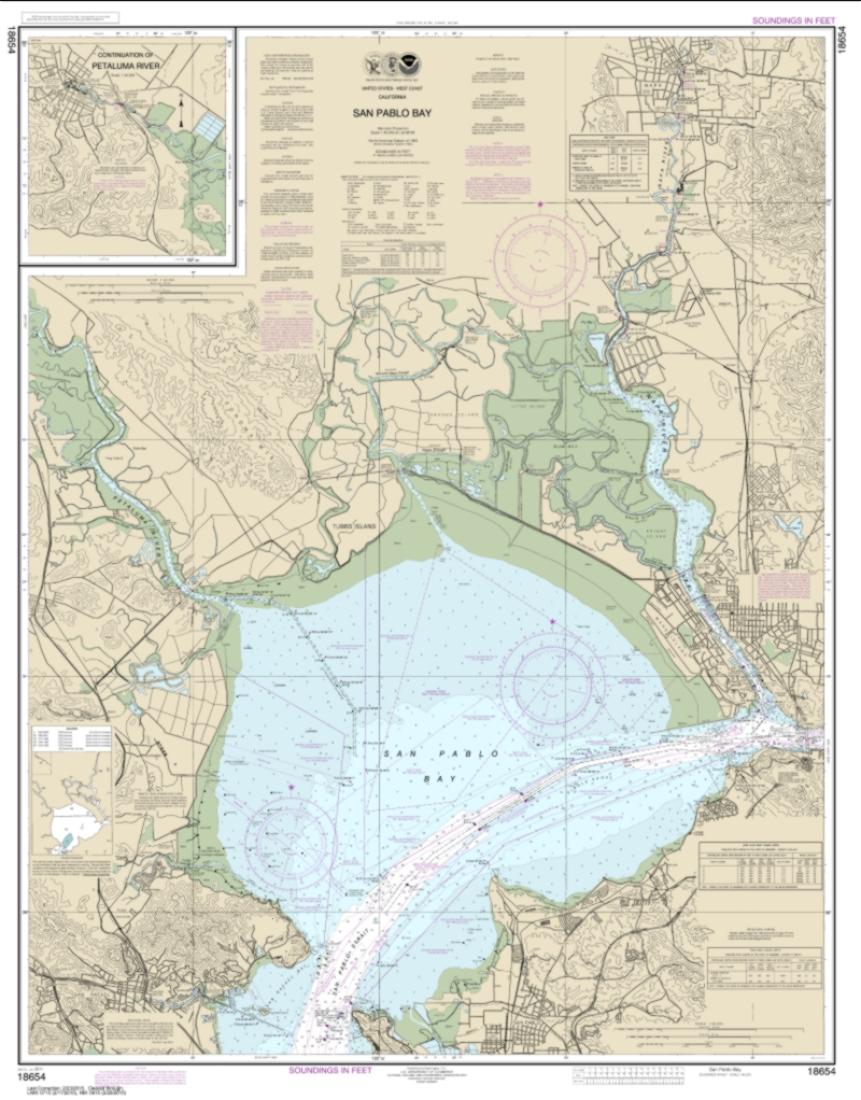 San Pablo Bay (18654-45) by NOAA