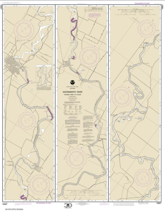 Sacramento River Fourmile Bend To Colusa (18667-12) by NOAA Nautical Chart