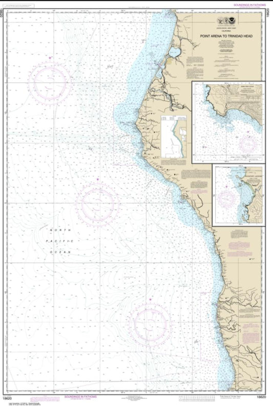 Point Arena to Trinidad Head; Rockport Landing; Shelter Cove (18620-24) by NOAA Nautical Chart