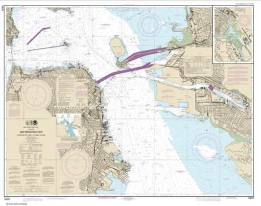 San Francisco Bay Candlestick Point to Angel Island (18650-57) by NOAA Nautical Chart