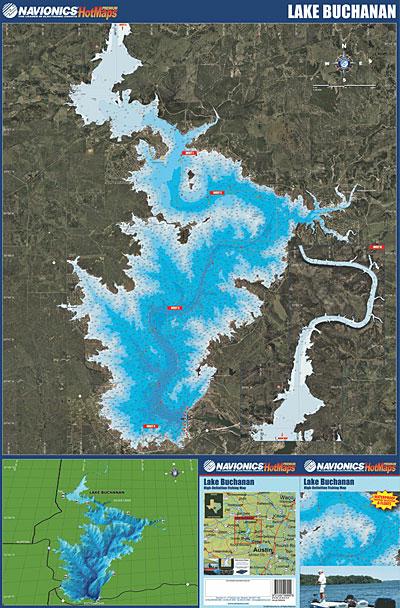 (TX) Lake Buchanan fishing map