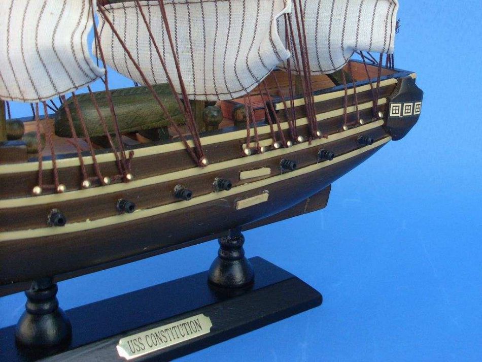 Wooden USS Constitution Tall Model Ship 15"