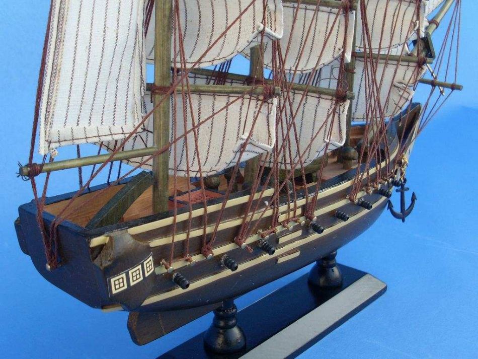 Wooden USS Constitution Tall Model Ship 15"