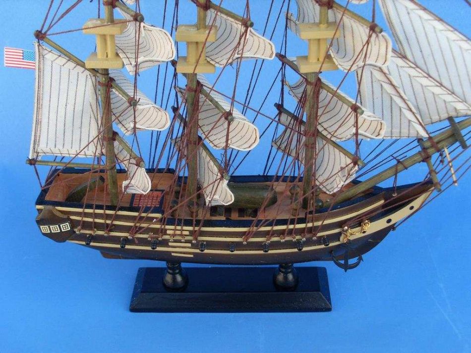 Wooden USS Constitution Tall Model Ship 15"