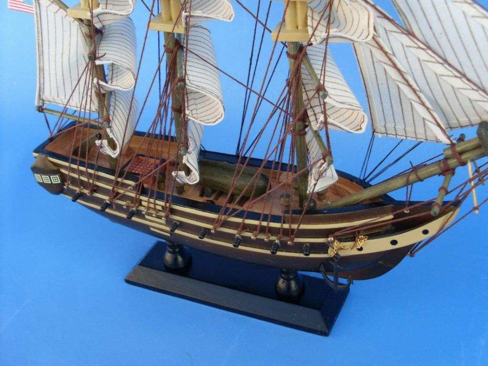 Wooden USS Constitution Tall Model Ship 15"