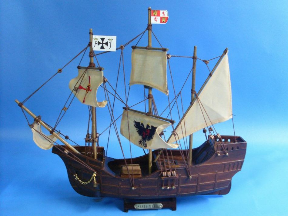 Santa Maria Limited Tall Model Ship 14"