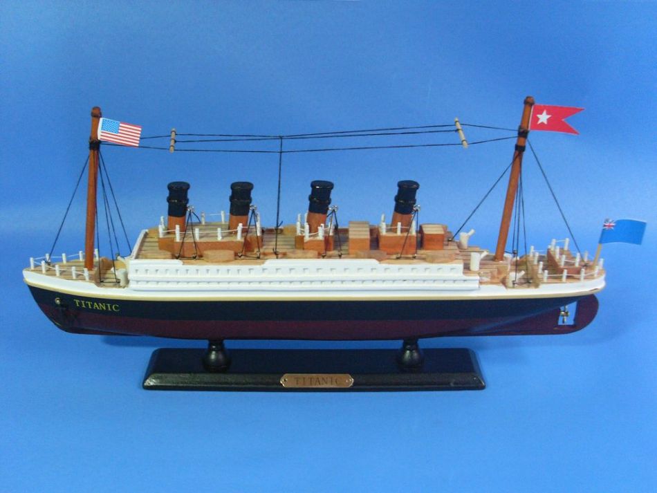 Wooden RMS Titanic Model Cruise Ship 14"