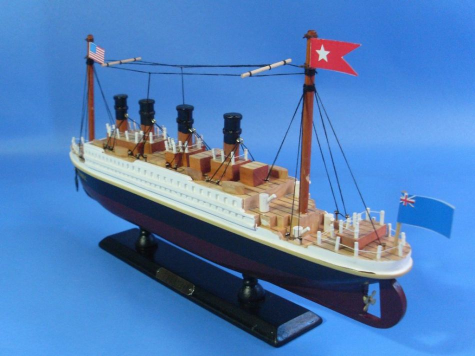 Wooden RMS Titanic Model Cruise Ship 14"