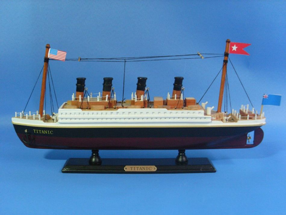 Wooden RMS Titanic Model Cruise Ship 14"