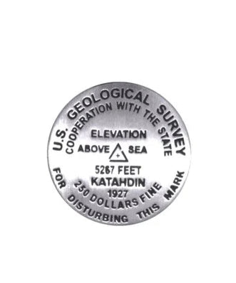 Mt. Katahdin (Baxter State Park, Maine) benchmark lapel pin