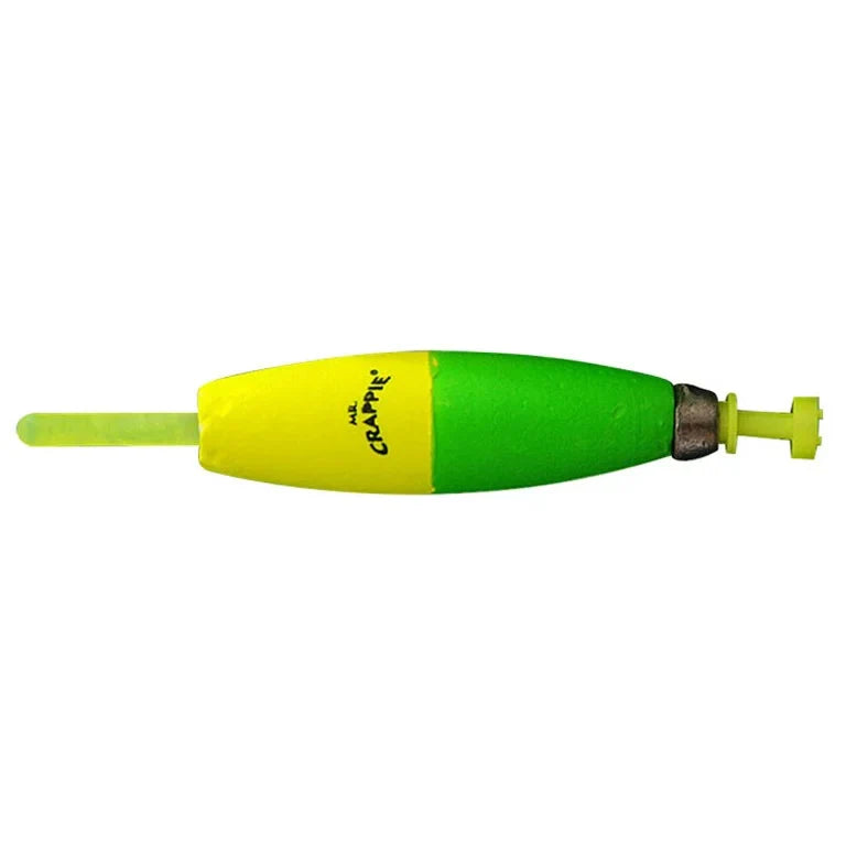 Betts Mr Crappie Flo Glo 2.50in Cigar 2ct Yellow/Green (Save on 2 Packs)