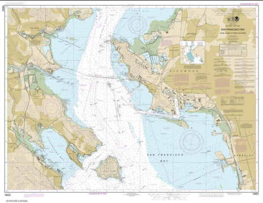 San Francisco Bay-Angel Island to Point San Pedro (18653-12) by NOAA Nautical Chart