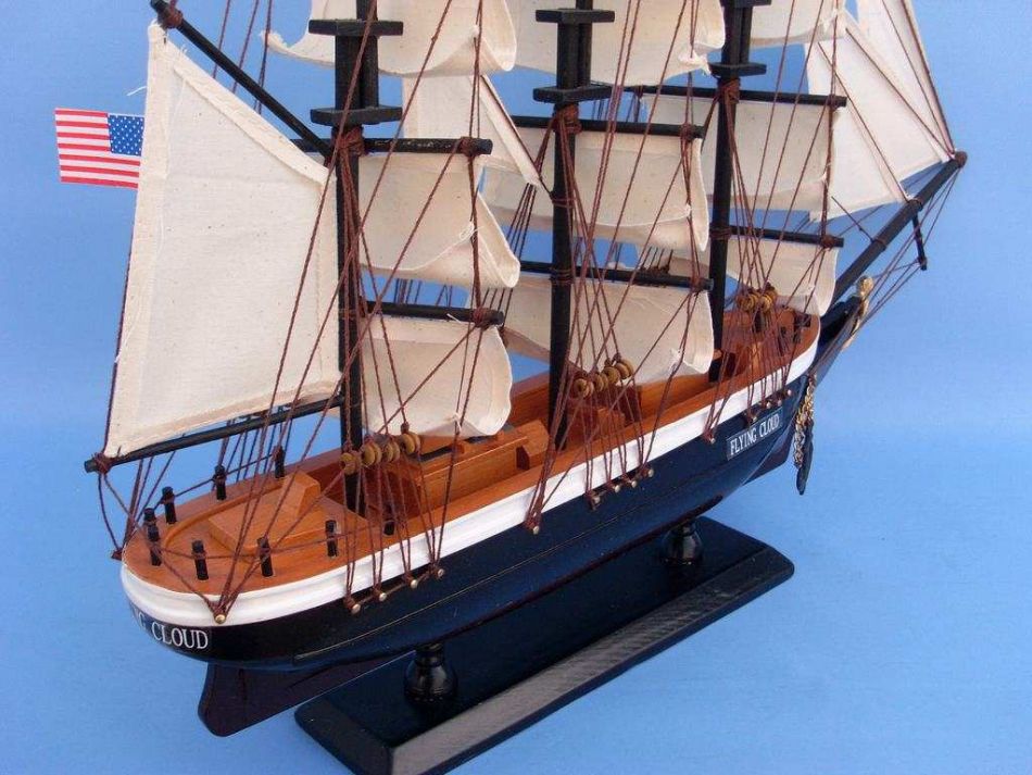 Wooden Flying Cloud Tall Model Clipper Ship 24"