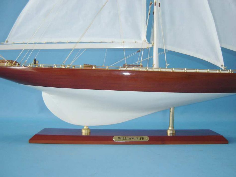 Wooden William Fife Limited Model Sailboat Decoration 35"