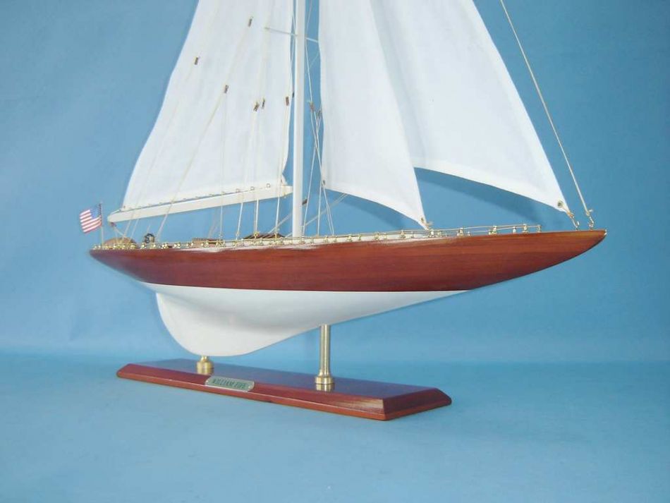 Wooden William Fife Limited Model Sailboat Decoration 35"