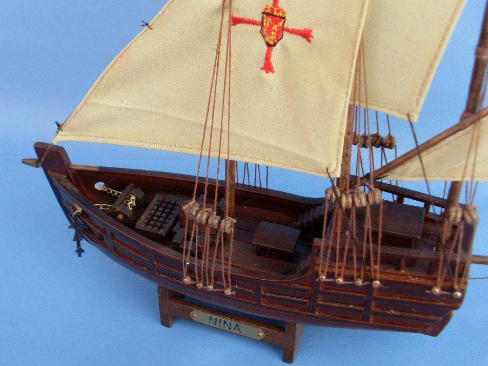 Wooden Nina Model Ship 12"