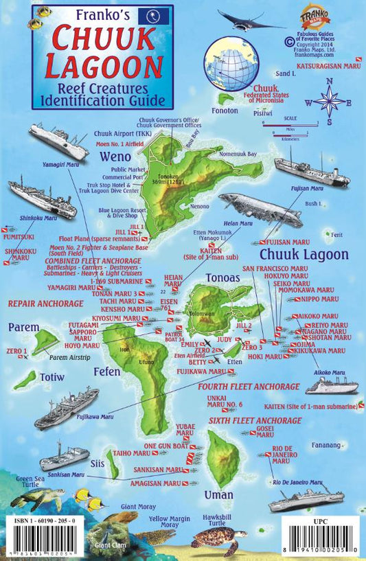 CHUUK (TRUK) LAGOON FISH CARD