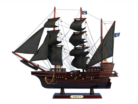 Wooden Thomas Tew's Amity Model Pirate Ship 20"