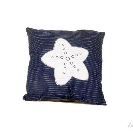 Anne Home - Blue Pillow White Star
