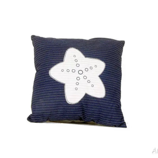 Anne Home - Blue Pillow White Star