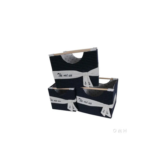 Anne Home - Set of 3 Foldable Fabric Basket