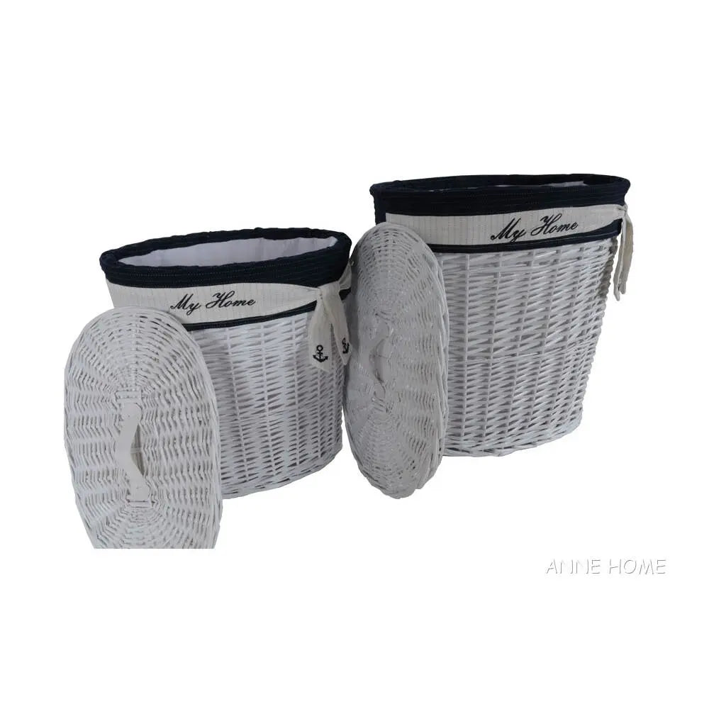 Anne Home - Set of 5 Oval Willow Baskets