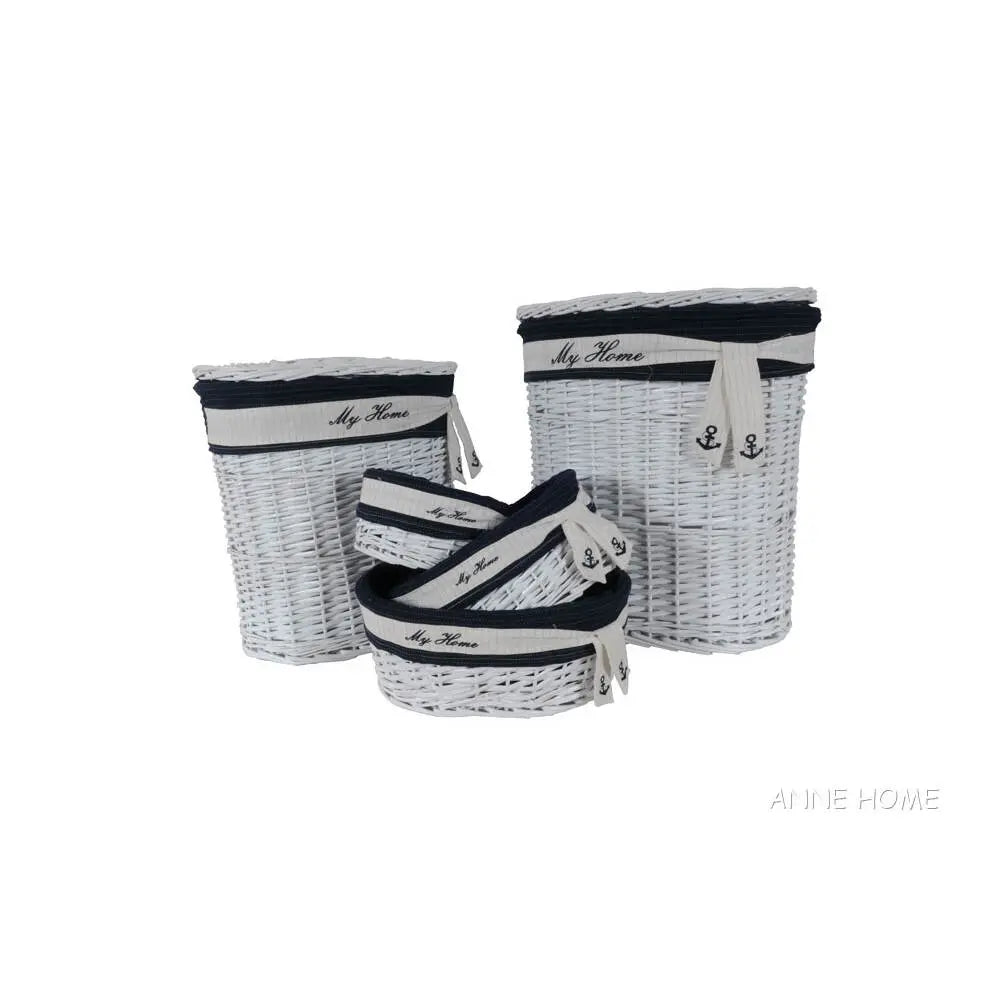 Anne Home - Set of 5 Oval Willow Baskets