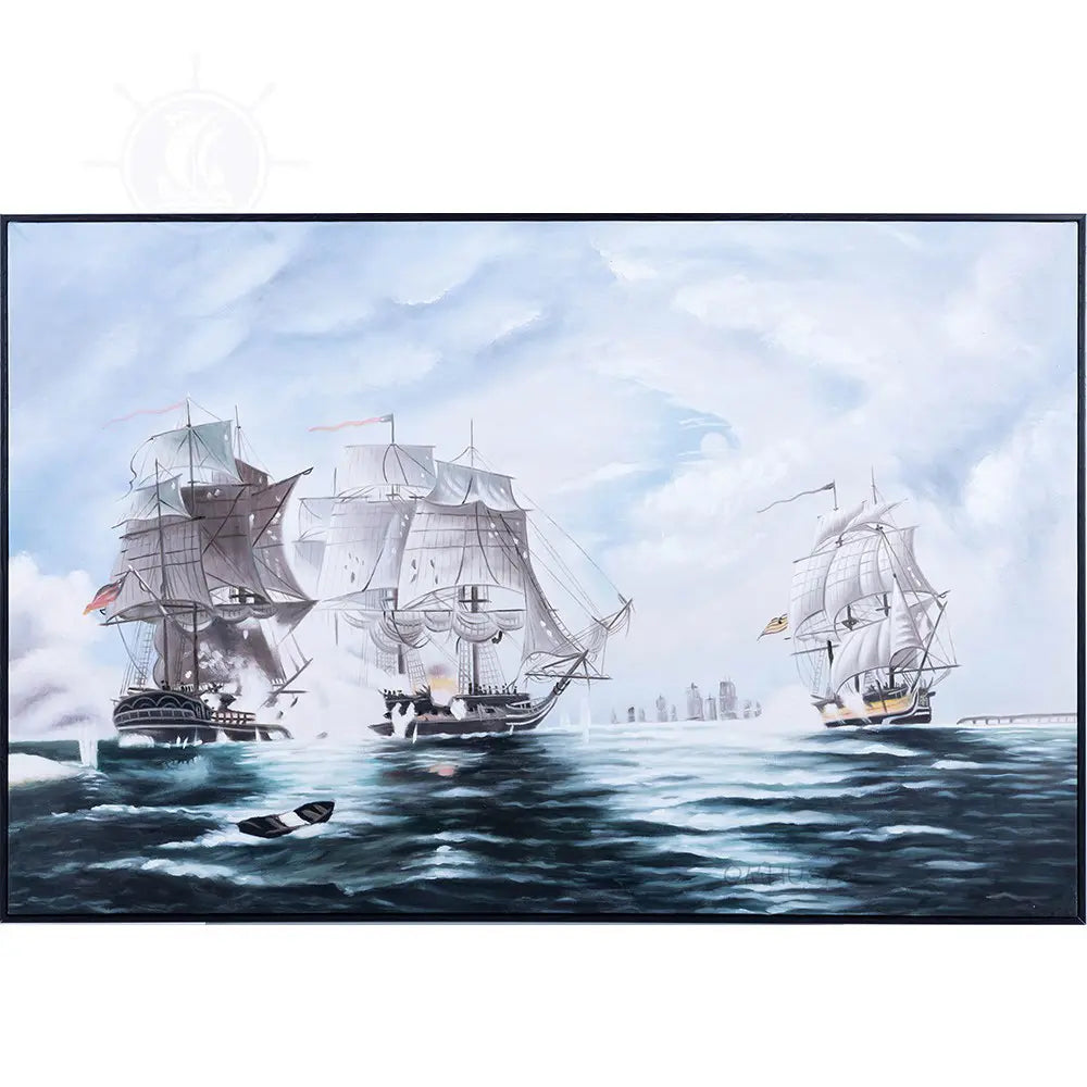 The Battle of Flamborough Head Canvas Painting