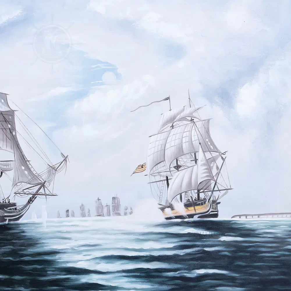 The Battle of Flamborough Head Canvas Painting