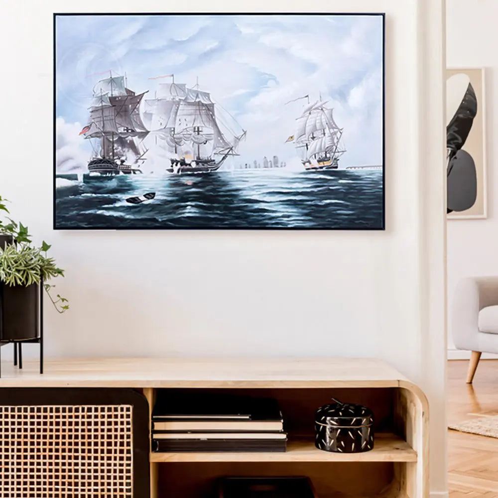 The Battle of Flamborough Head Canvas Painting