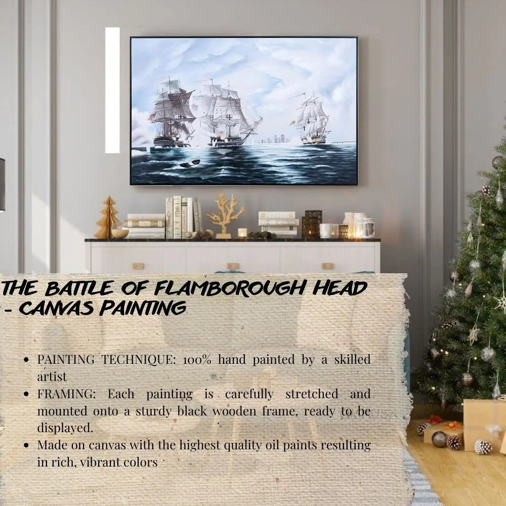 The Battle of Flamborough Head Canvas Painting
