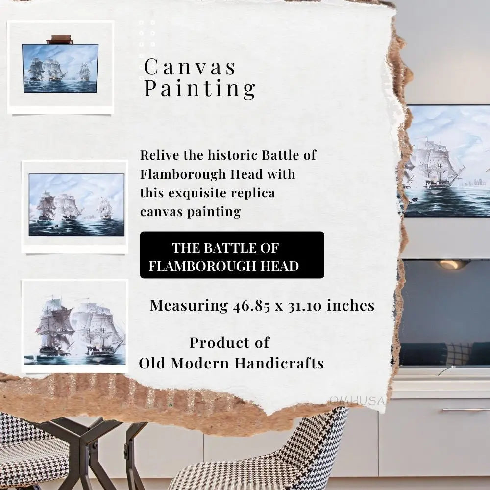 The Battle of Flamborough Head Canvas Painting