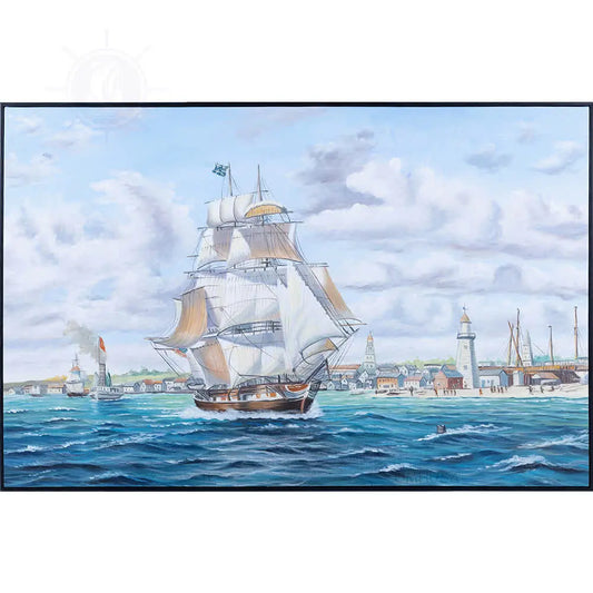 Whaler 'Lexington' Leaving Nantucket - Canvas Painting
