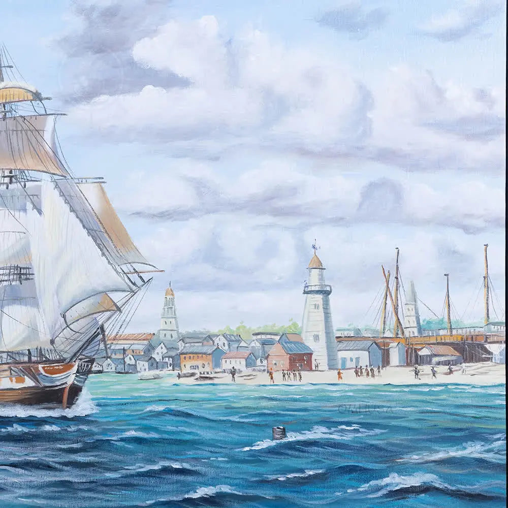 Whaler 'Lexington' Leaving Nantucket - Canvas Painting