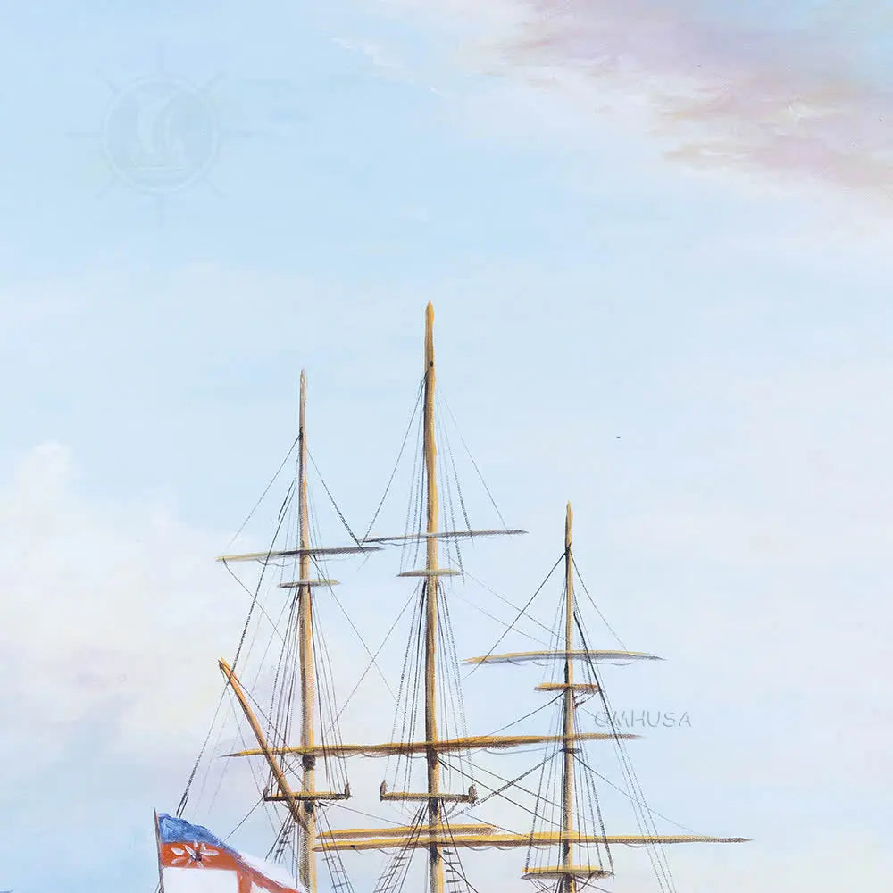 H.M.S. Victory in Portsmouth Harbour - Canvas Painting