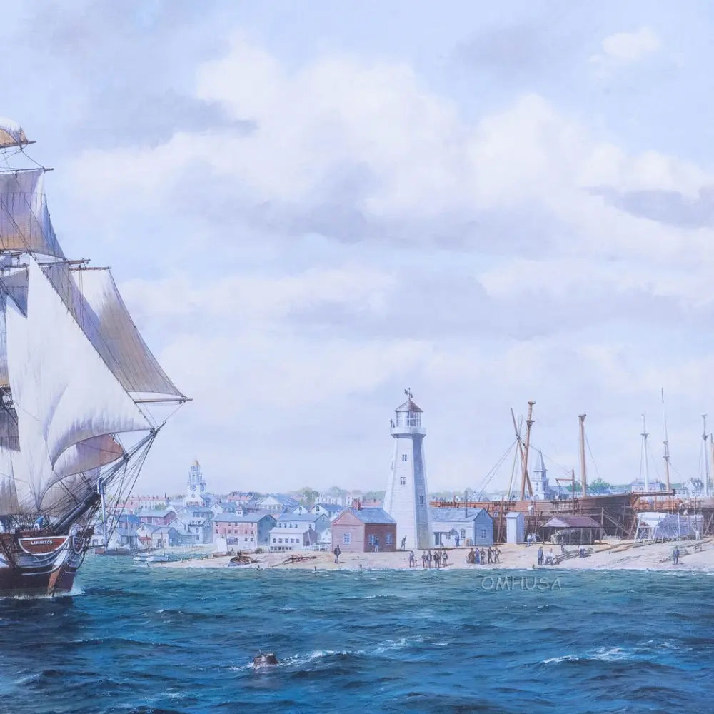 Whaler 'Lexington' Leaving Nantucket - Canvas Print