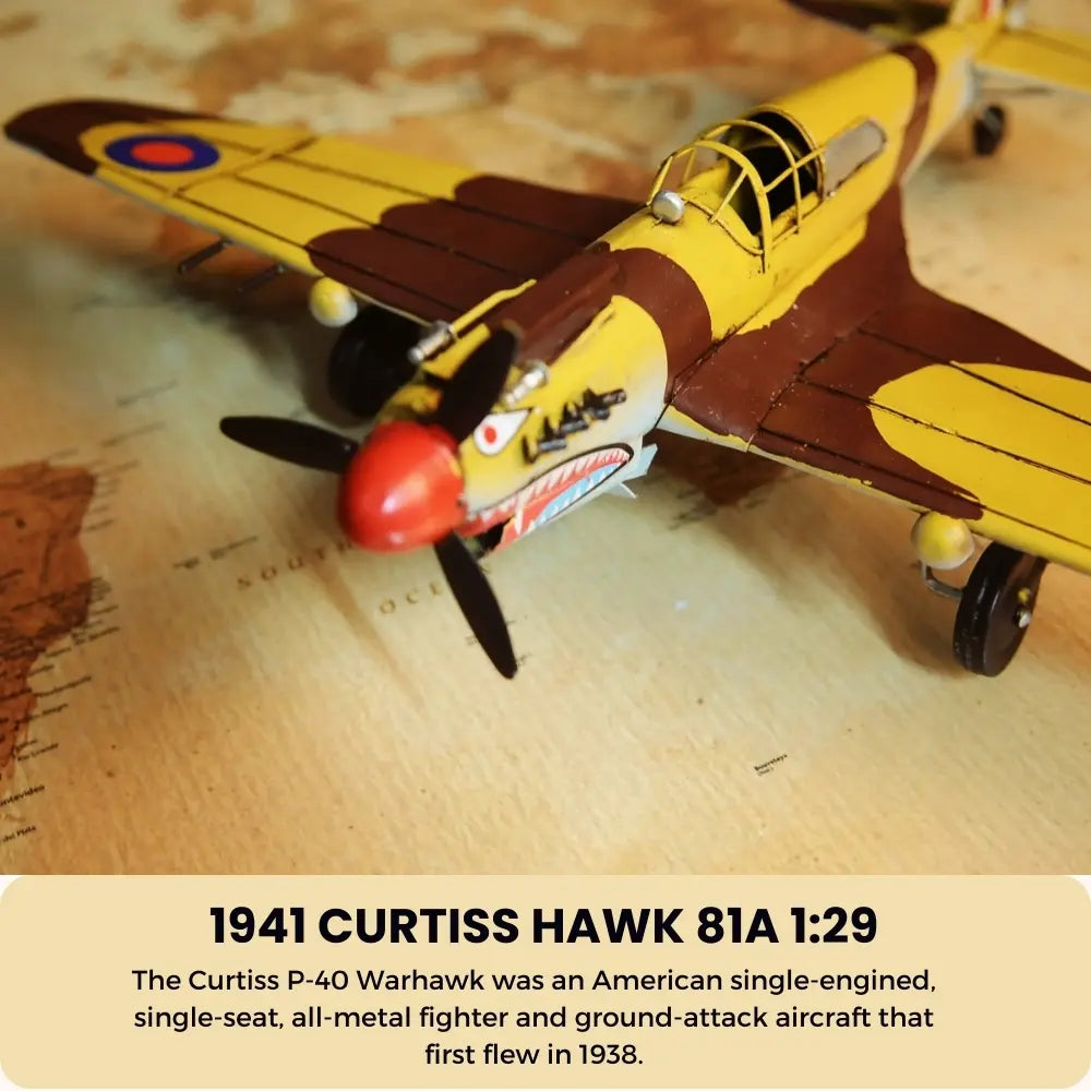 1941 Curtiss Hawk 81A 1:29 Model Plane