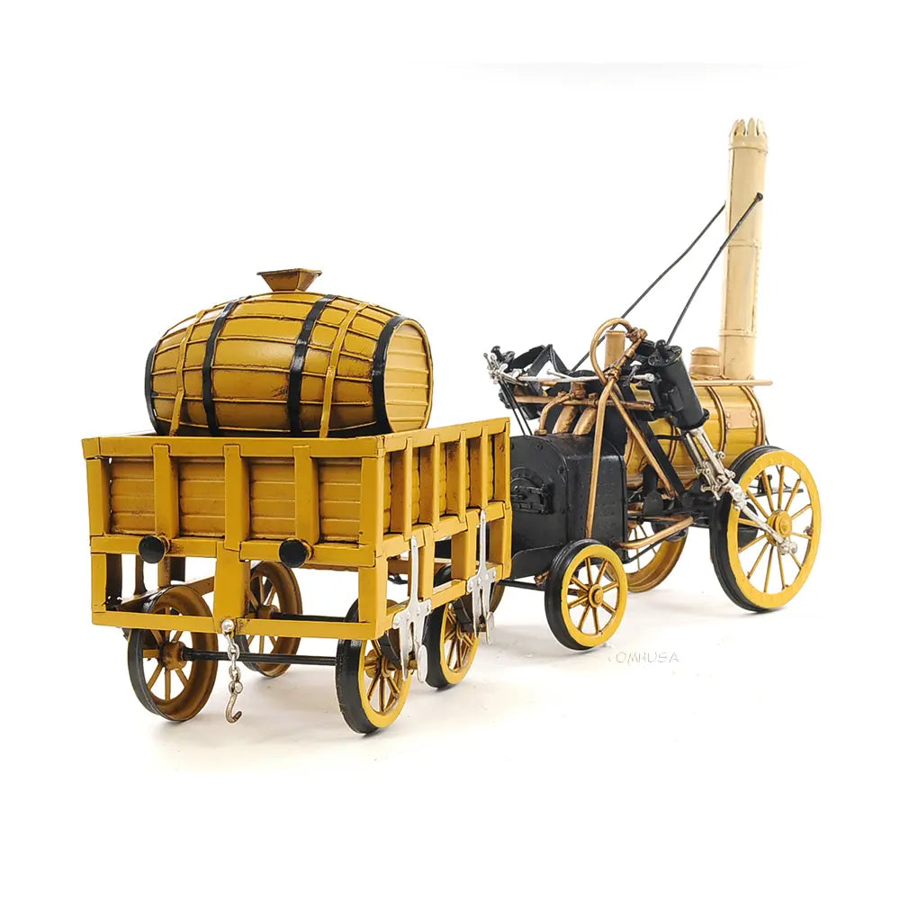 1829 Yellow Stephenson Rocket Steam Locomotive