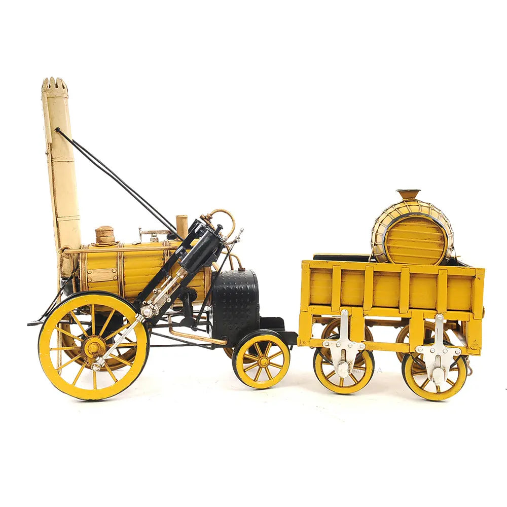 1829 Yellow Stephenson Rocket Steam Locomotive