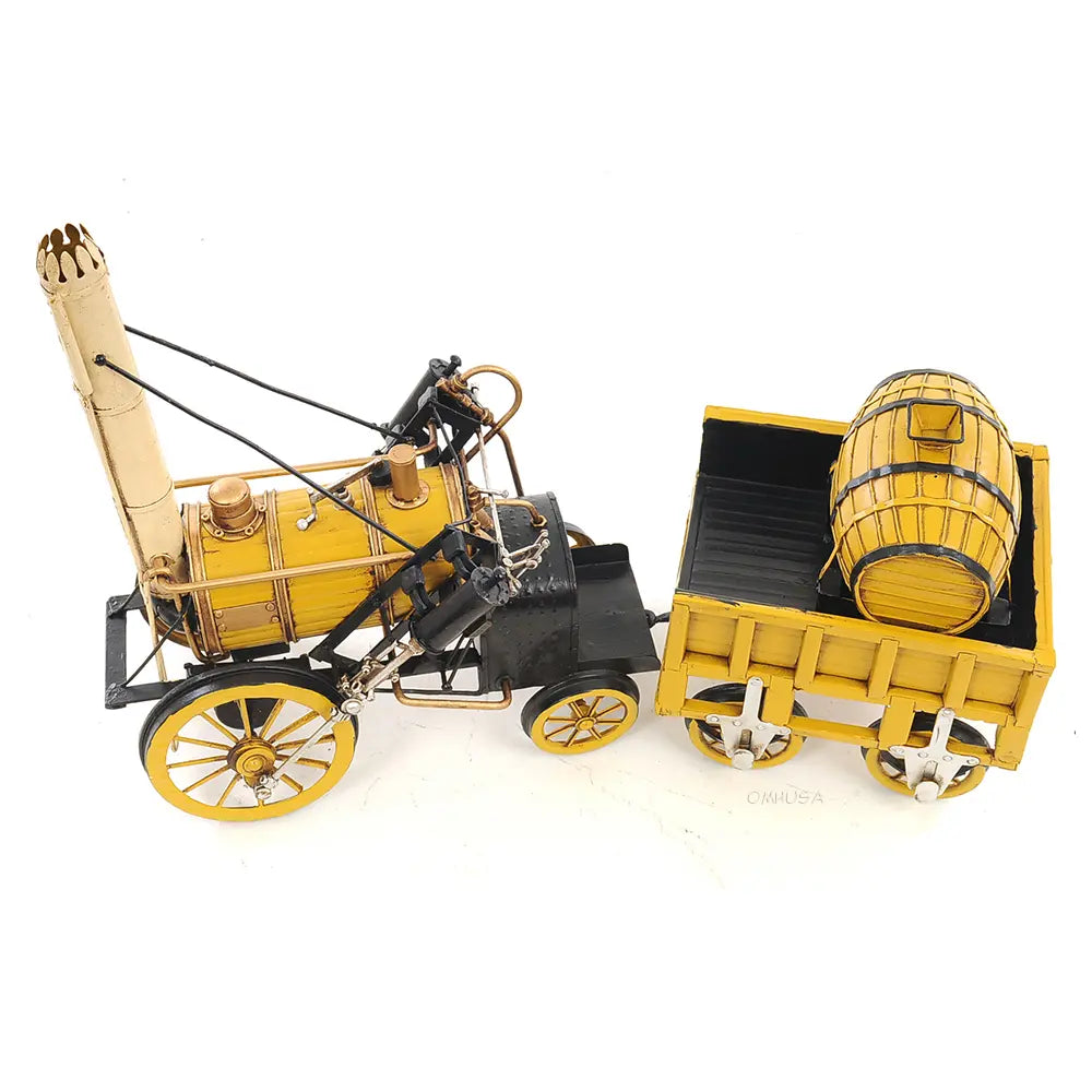 1829 Yellow Stephenson Rocket Steam Locomotive