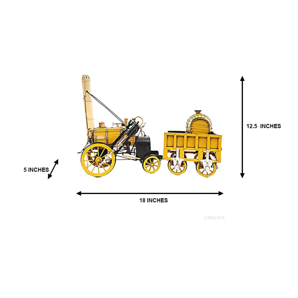 1829 Yellow Stephenson Rocket Steam Locomotive
