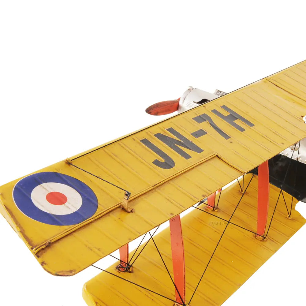 Yellow Curtis Jenny Plane 1:18 Model Plane