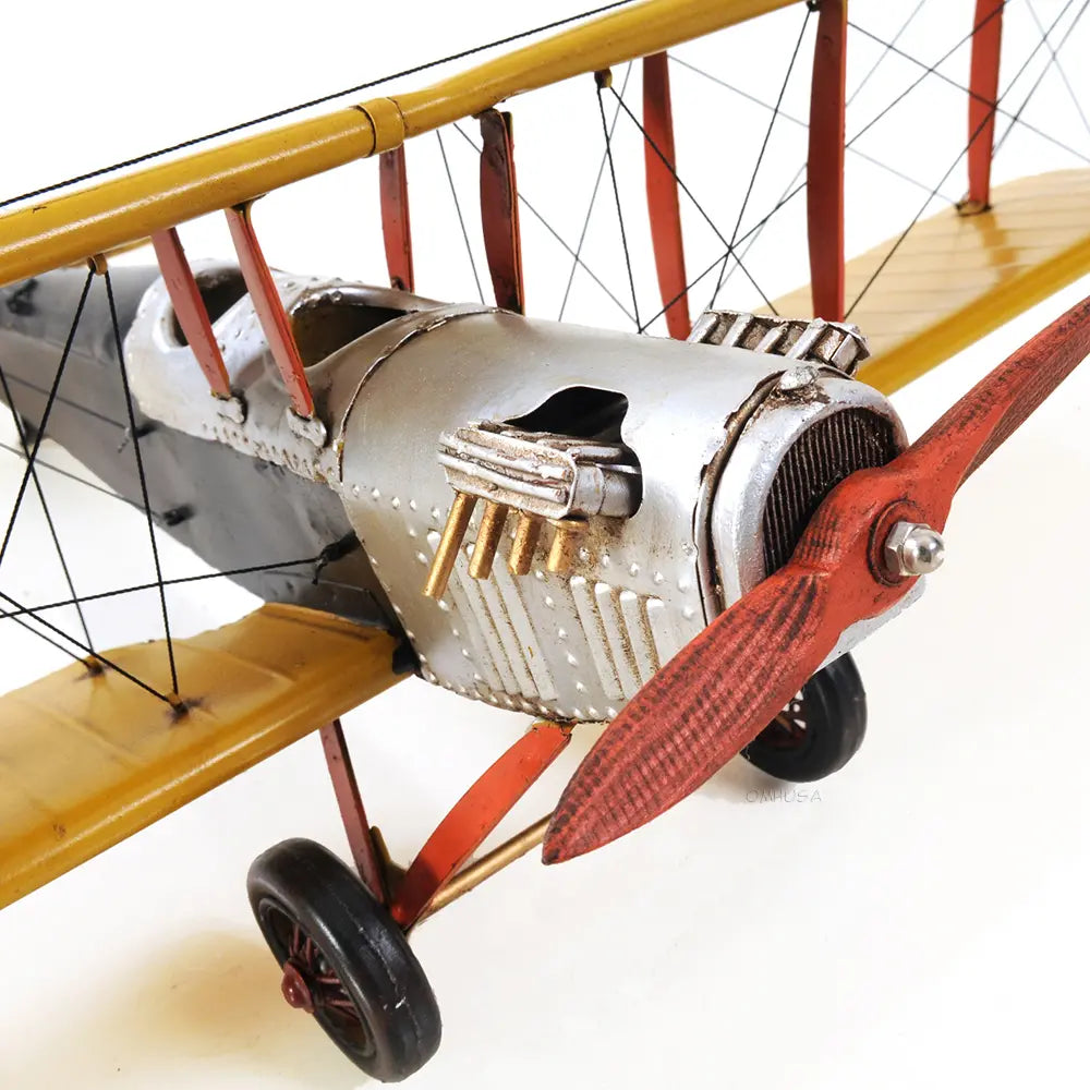 Yellow Curtis Jenny Plane 1:18 Model Plane