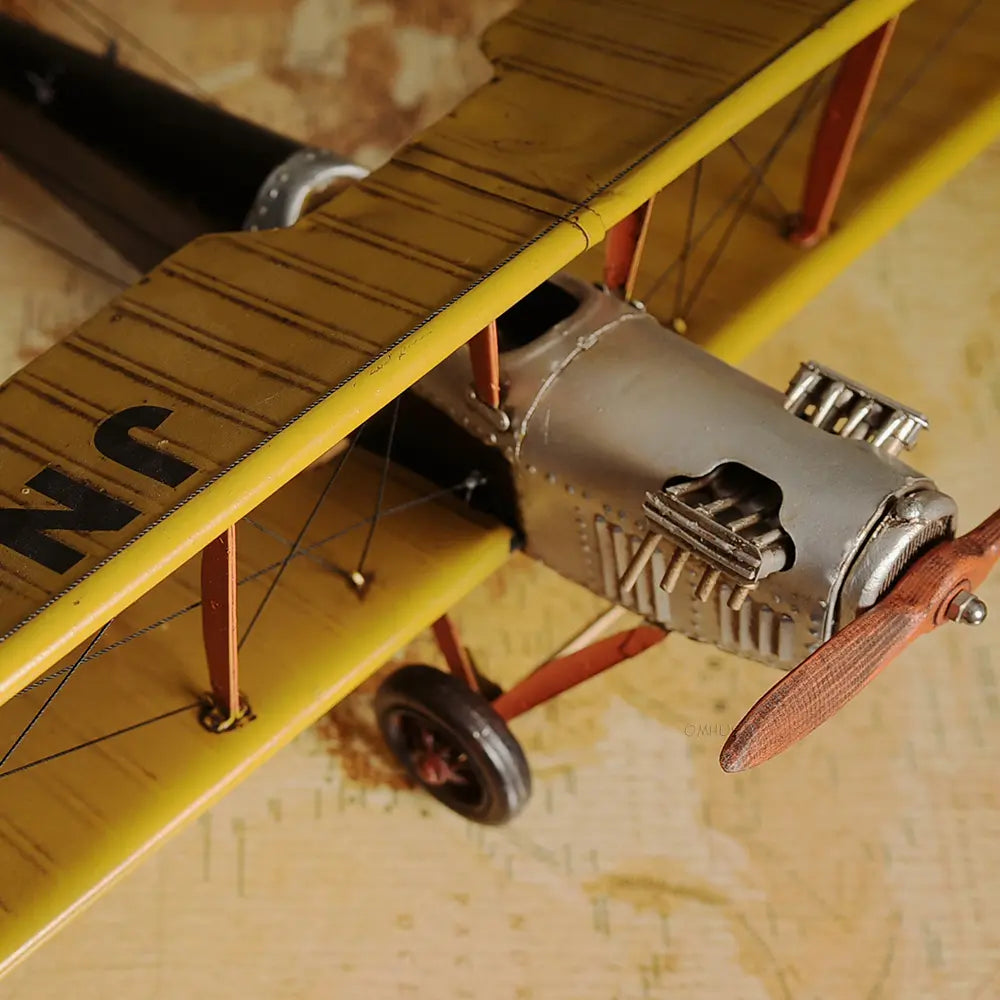 Yellow Curtis Jenny Plane 1:18 Model Plane
