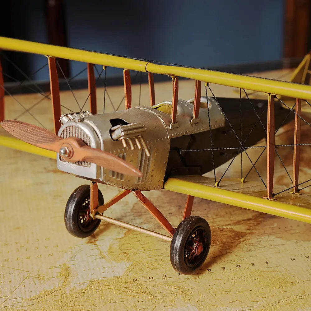 Yellow Curtis Jenny Plane 1:18 Model Plane