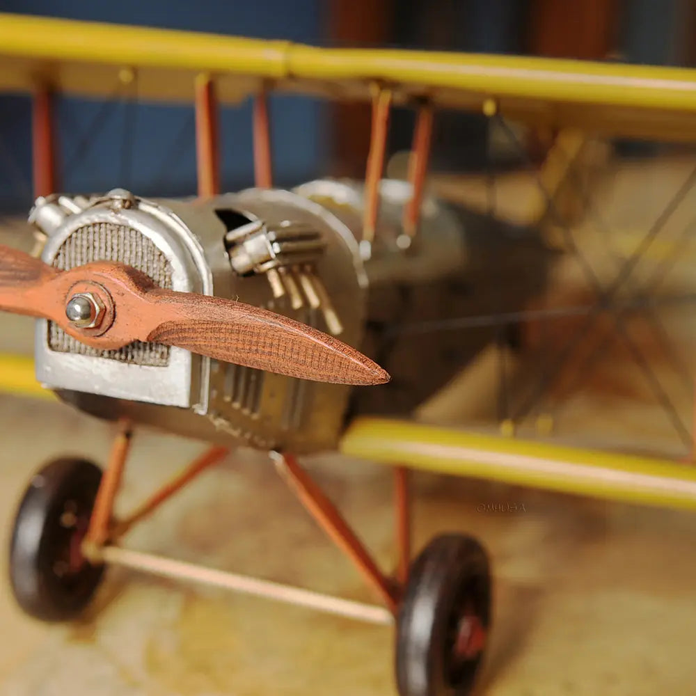Yellow Curtis Jenny Plane 1:18 Model Plane