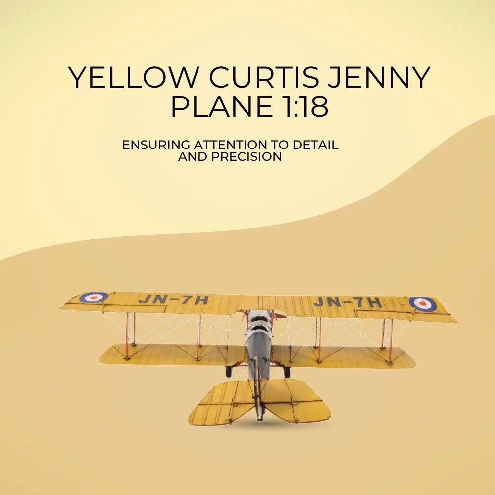 Yellow Curtis Jenny Plane 1:18 Model Plane