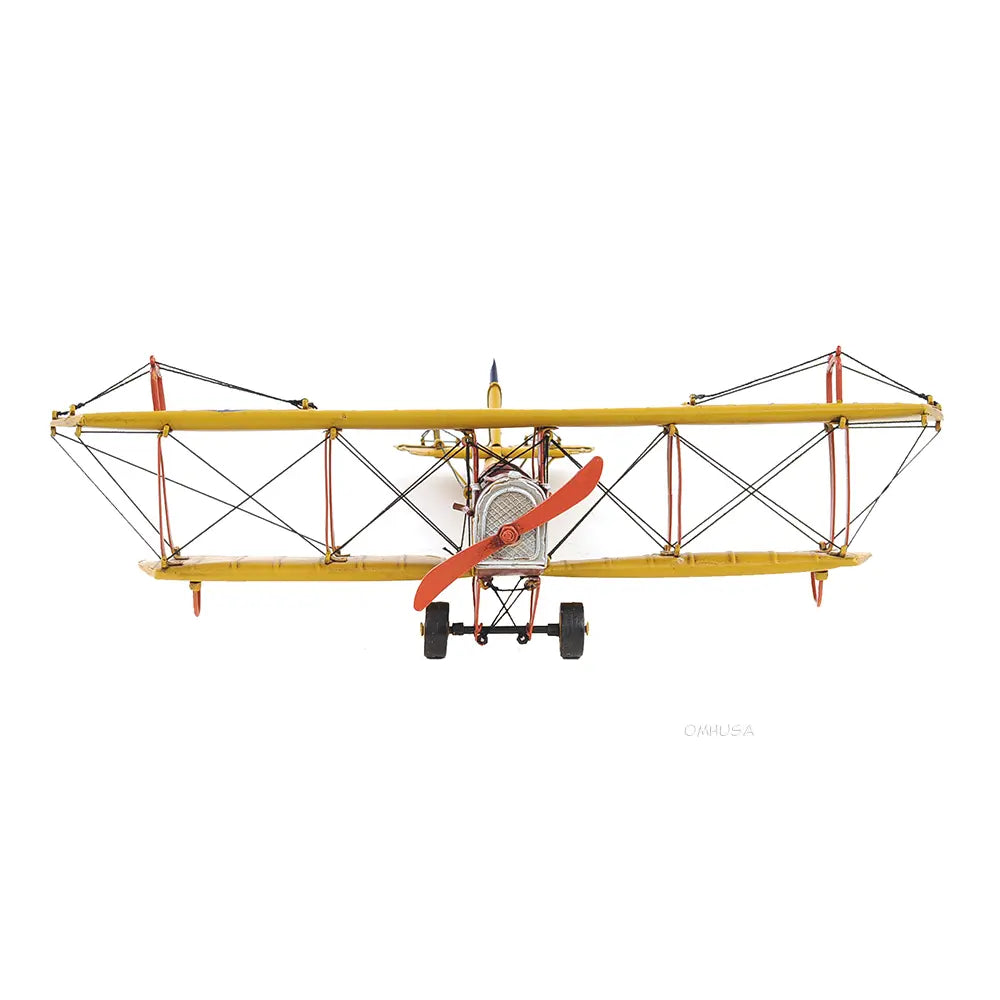 1918 Yellow Curtiss JN-4 1:24 Model Plane