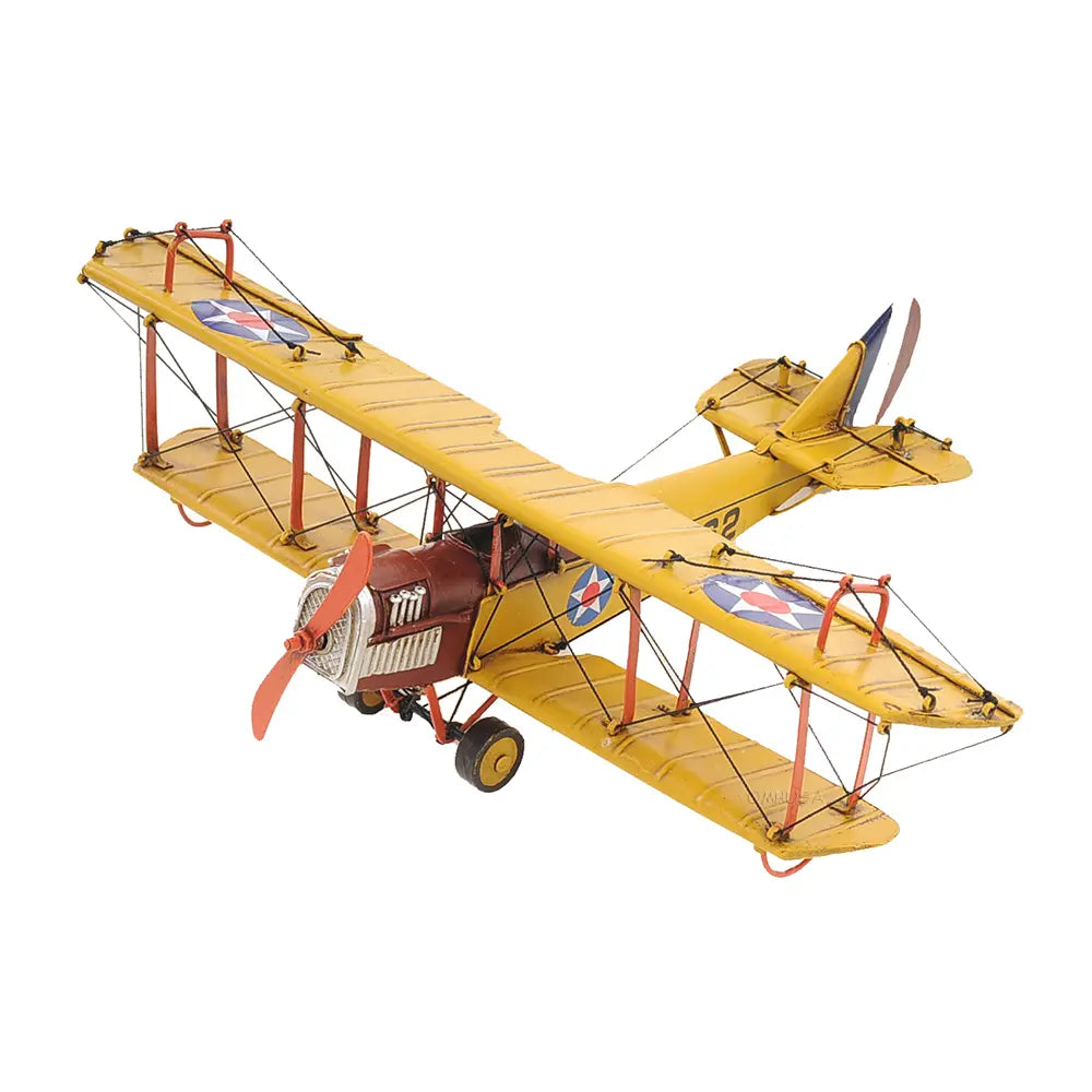 1918 Yellow Curtiss JN-4 1:24 Model Plane